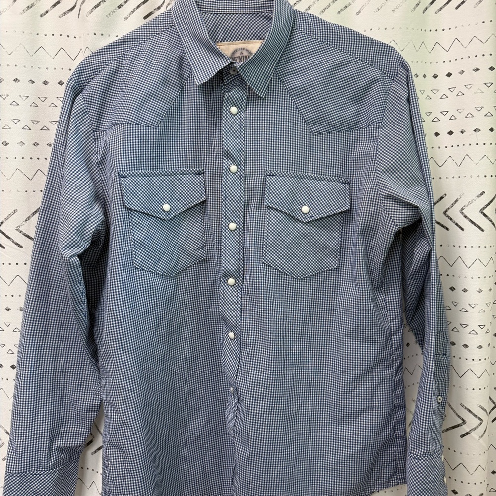 Denim&Spirits- Western Gingham Button Up